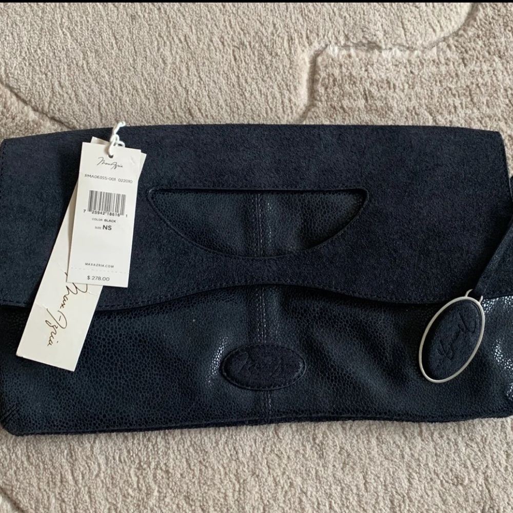 BCBG Max Azria Leather Flap Clutch (NWT)